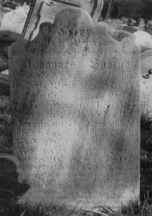 cunnius, johannes headstone
